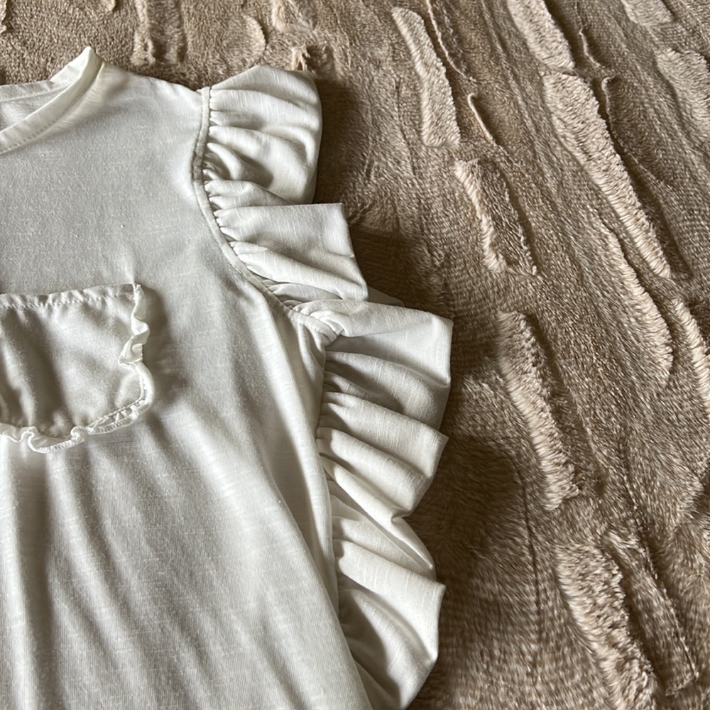 Miholl White Ruffle TShirt - Picture 5 of 6